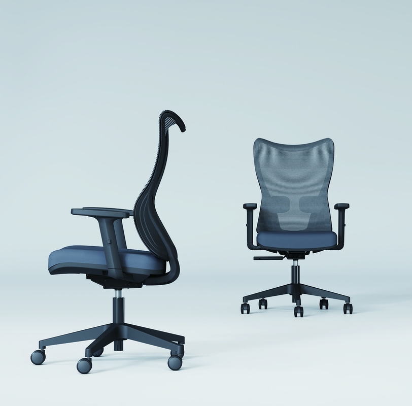 Düzenlenebilir Koltuk Destesi Personel Konferans Odası için Döner Ofis Sandalyesi Orta Sırt Ağı