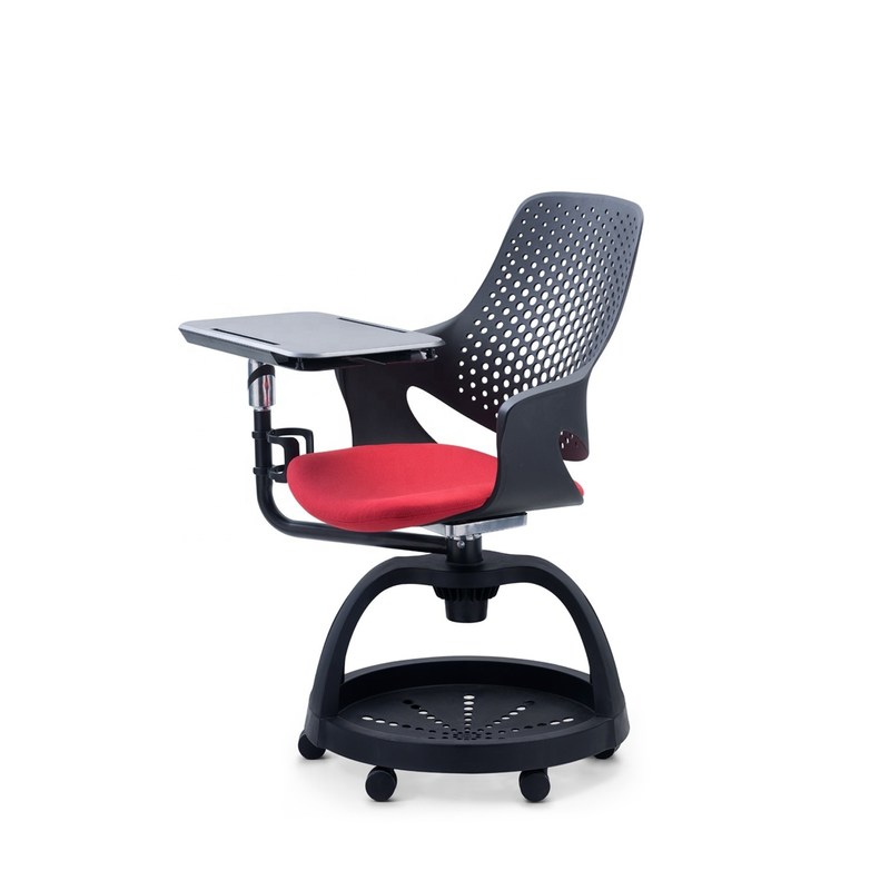 ODM Design Modern Plastic Student Chair with Adjustable Height and Writing Pad Storage