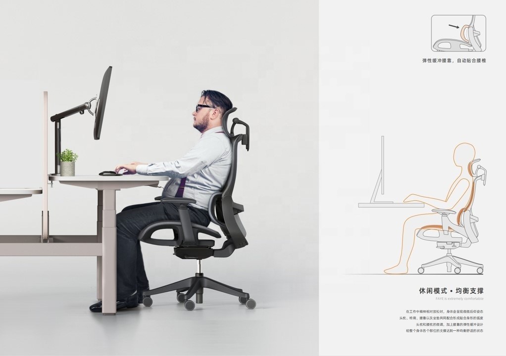 Donati Mekanizmiyle Tam Mesh Patron Sandalyesi Lüks Modern Ofis Mobilyaları BIFMA Sınavı