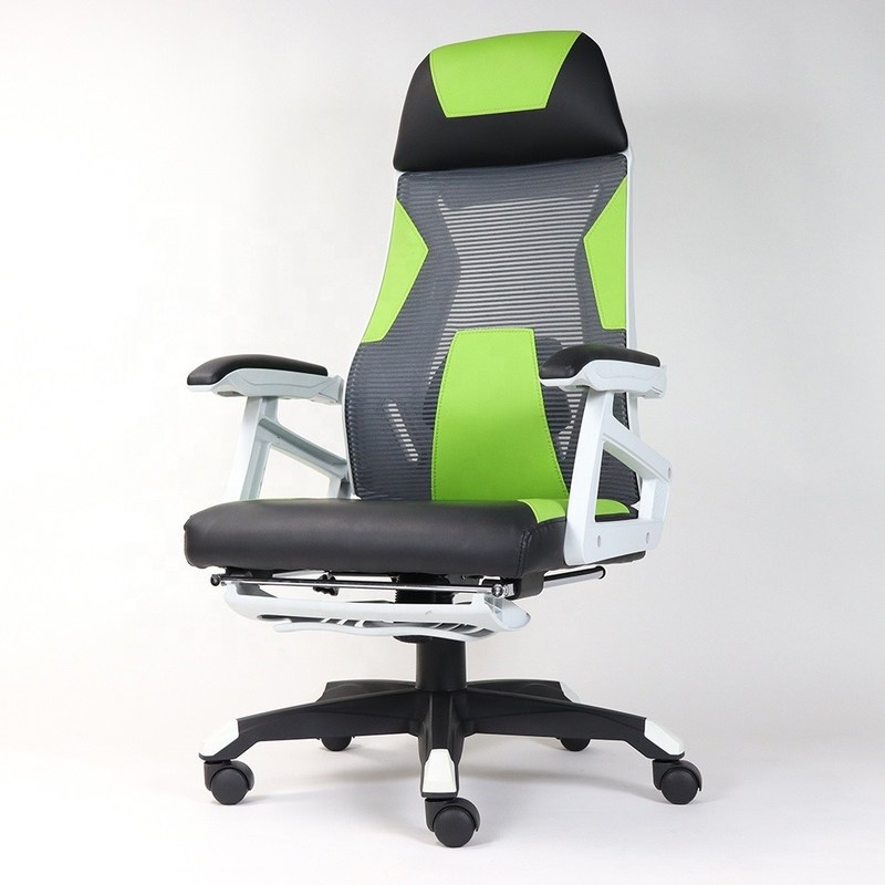 Toplantı odası için turuncu renkte kumaş örgü arka döner ofis mobilyalarını özelleştirin