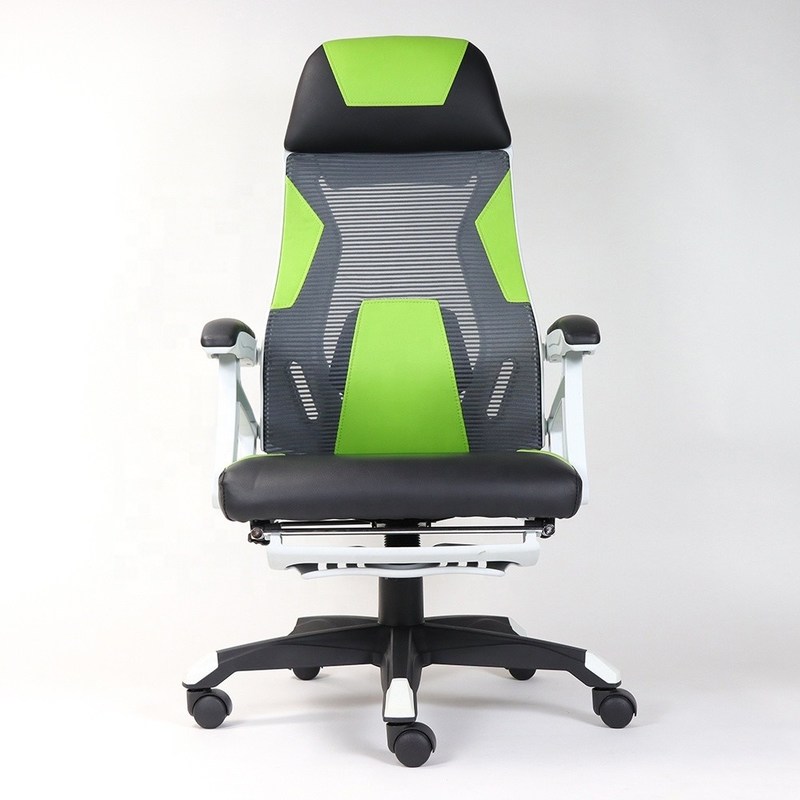 Toplantı odası için turuncu renkte kumaş örgü arka döner ofis mobilyalarını özelleştirin