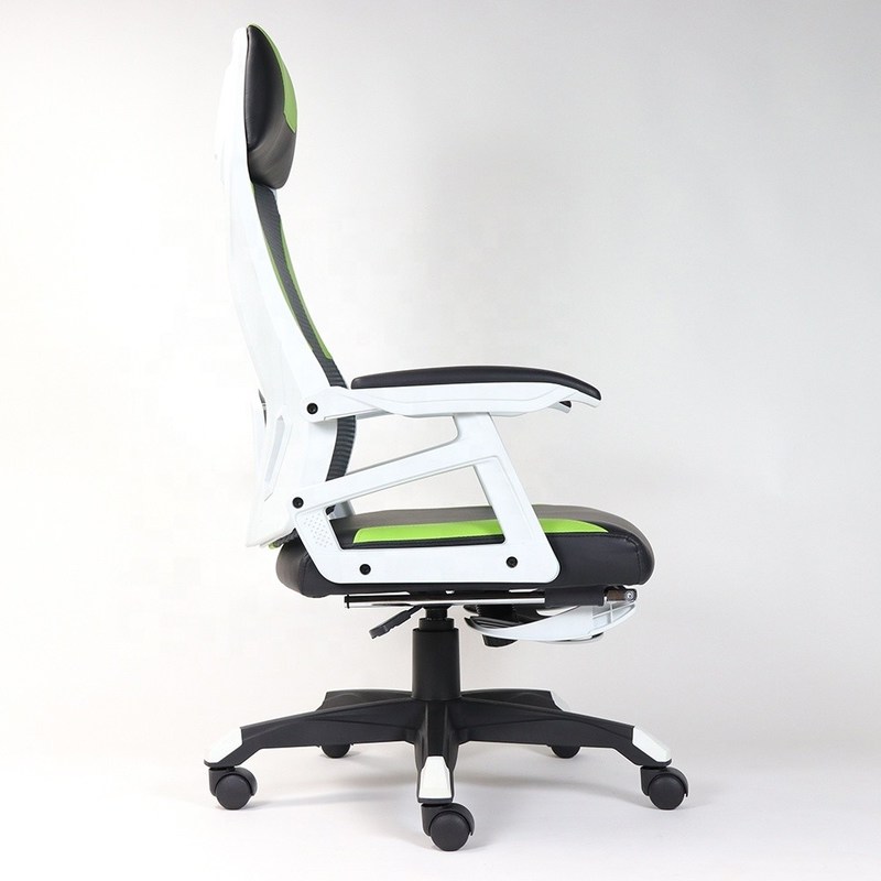 Toplantı odası için turuncu renkte kumaş örgü arka döner ofis mobilyalarını özelleştirin