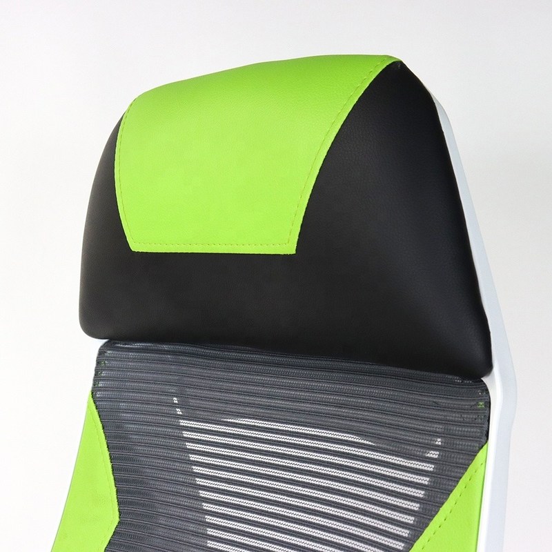 Toplantı odası için turuncu renkte kumaş örgü arka döner ofis mobilyalarını özelleştirin