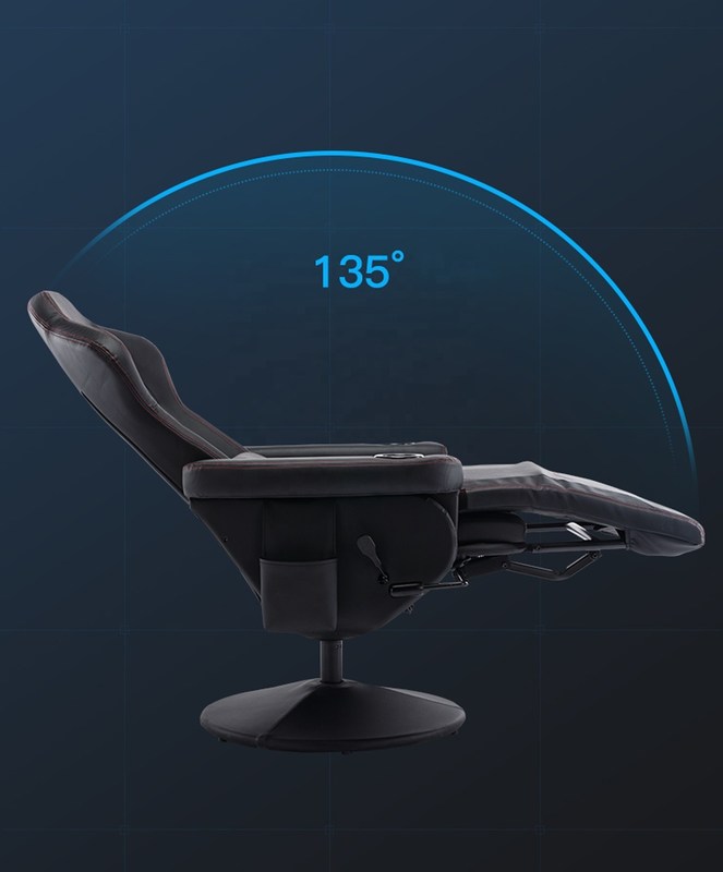 Iron Metal Japanese Design Lazy Boy Gamer Sofa Recliner Rocker with Swivel Gaming Chair