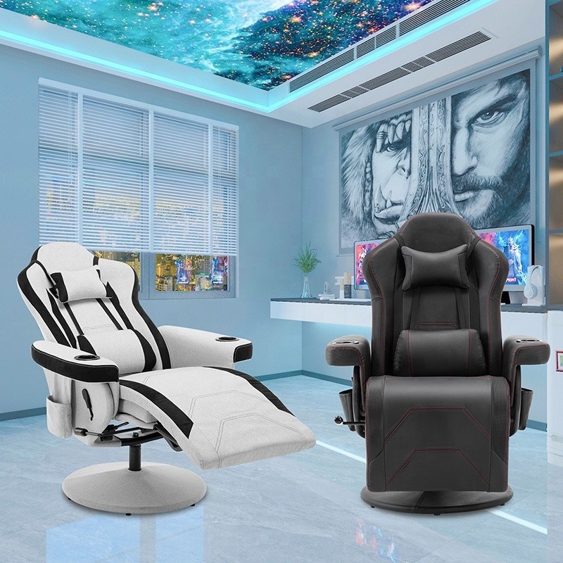 Iron Metal Japanese Design Lazy Boy Gamer Sofa Recliner Rocker with Swivel Gaming Chair