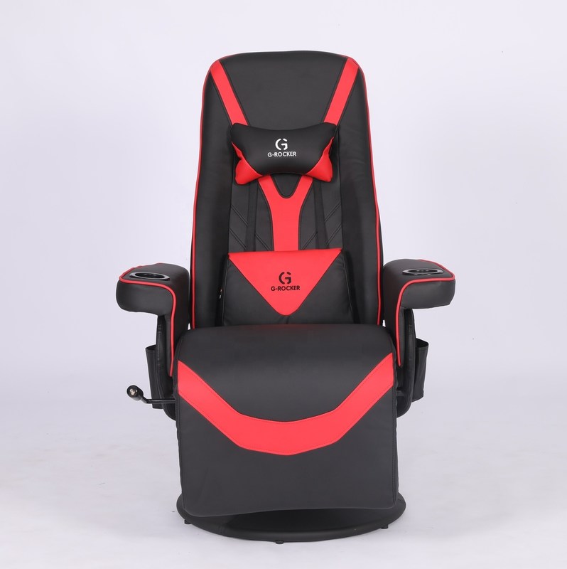 Pembe Yarış Tarzı Deri Bardak Tutuculu Özel Ofis Koltuğu Lüks Oyuncu Koltuğu